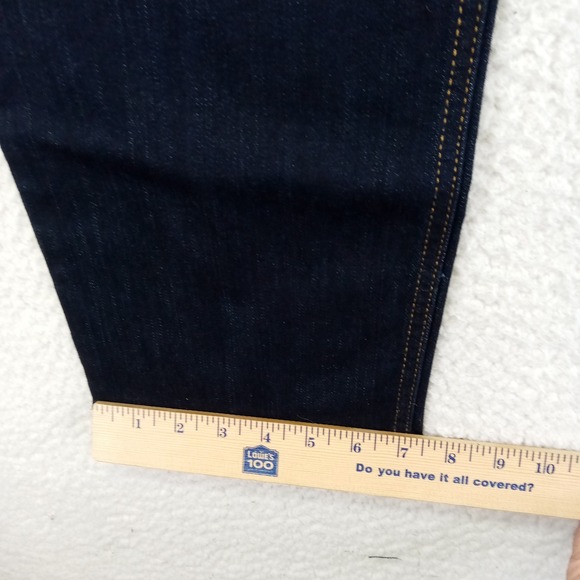 Gap 1969 Real Straight Rinse Dark Wash Denim Jeans Womens 33R - Picture 8 of 11